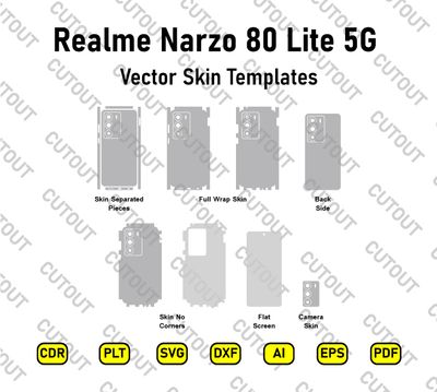Realme Narzo 80 Lite 5G Vector Skin Cut Files