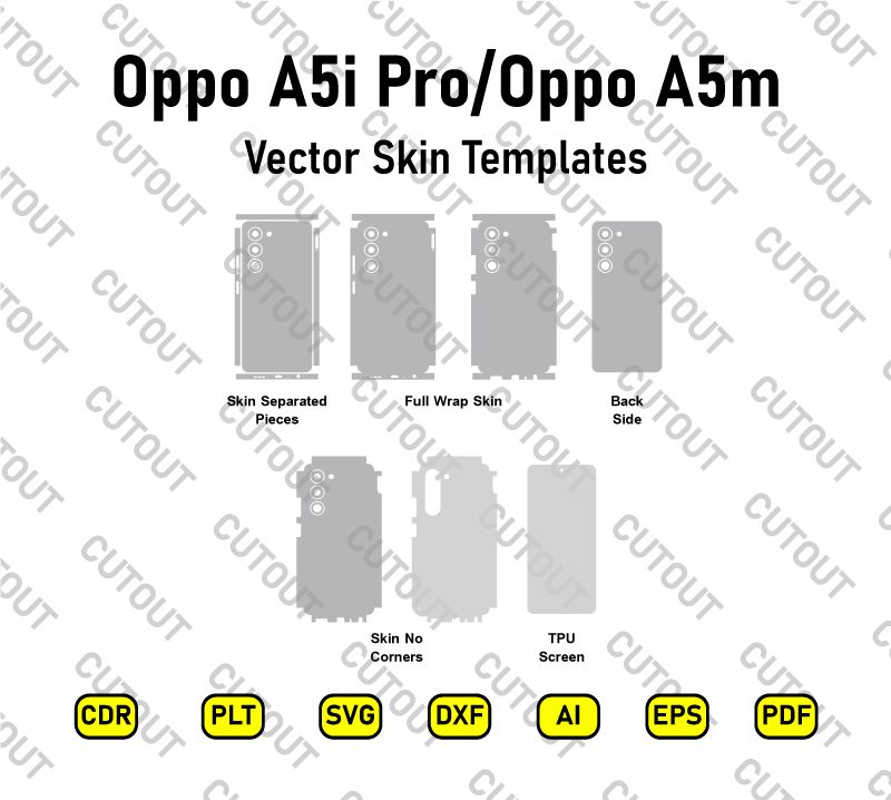 Oppo A5i Pro 5G-4G/Oppo A5m Vector Skin Cut Files
