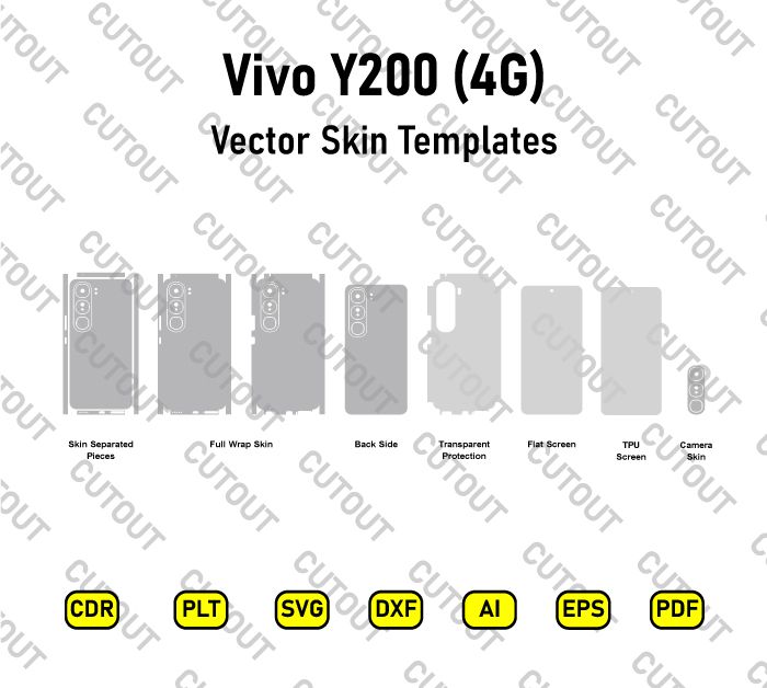 Vivo Y200 4G Vector Skin Cut Files