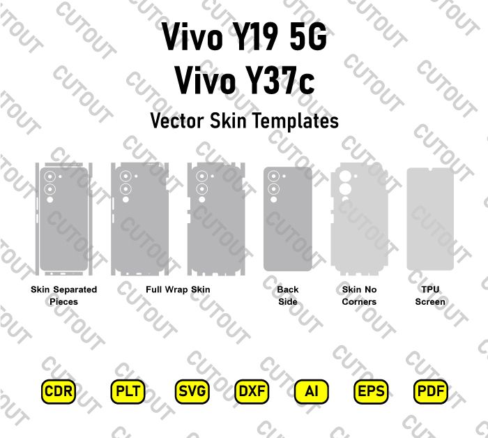 Vivo Y19 5G-Y37c Vector Skin Cut Files