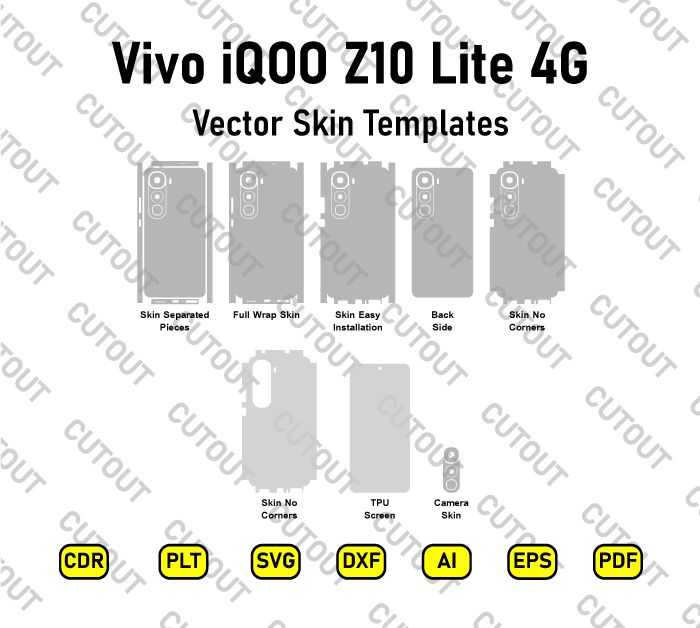 Vivo iQOO Z10 Lite 4G Vector Skin Cut Files -