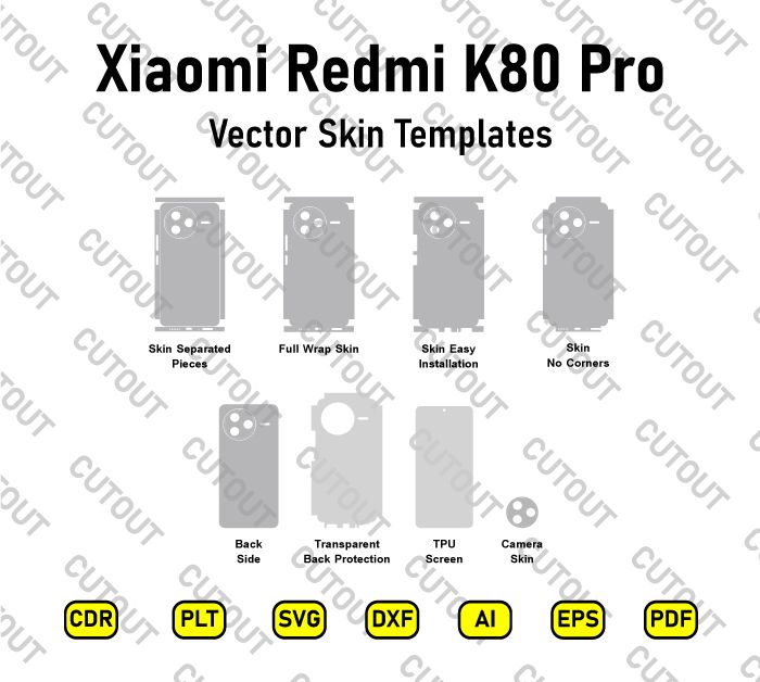 Xiaomi Redmi K80 Pro Vector Skin Cut Files