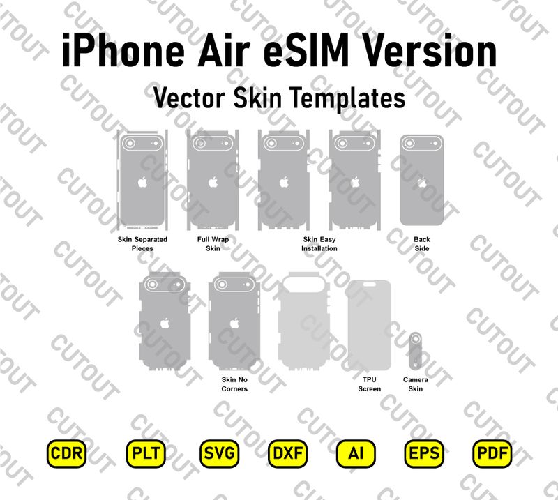 iPhone 17 Series eSIM Version Skin Cut Files Bundle