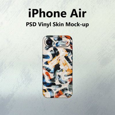 iPhone Air PSD Vinyl Skin Mock-up By CutOut