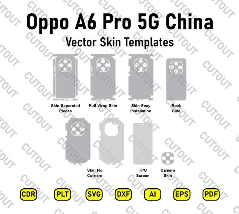 Oppo A6 Pro 5G China Vector Skin Cut Files