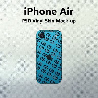 iPhone Air PSD Vinyl Skin Mock-up By CutOut