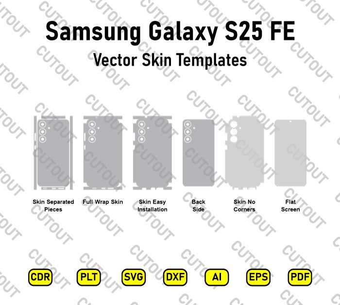 Samsung Galaxy S25 FE Vector Skin Cut Files