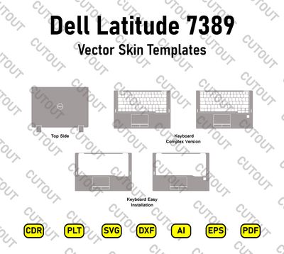 Dell Latitude 7389 Vector Skin Cut Files