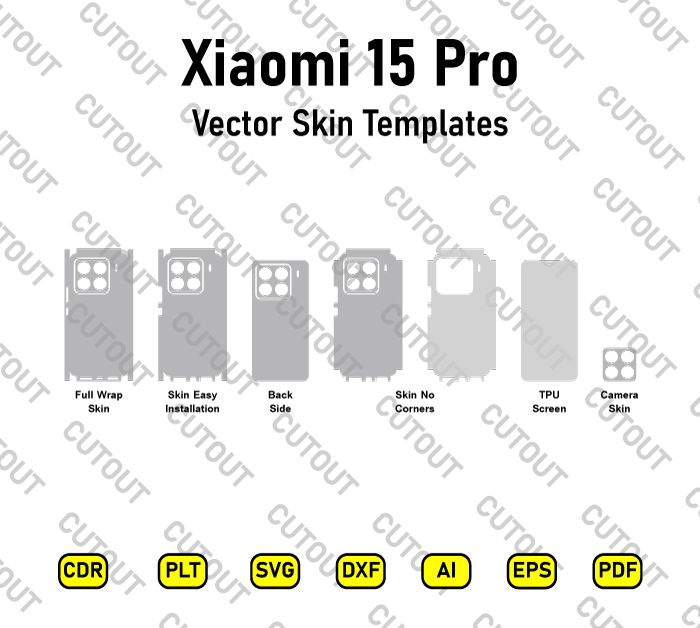 Xiaomi 15 Pro Vector Skin Cut Files