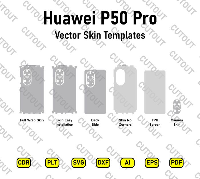 Huawei P50 Pro Vector Skin Cut Files