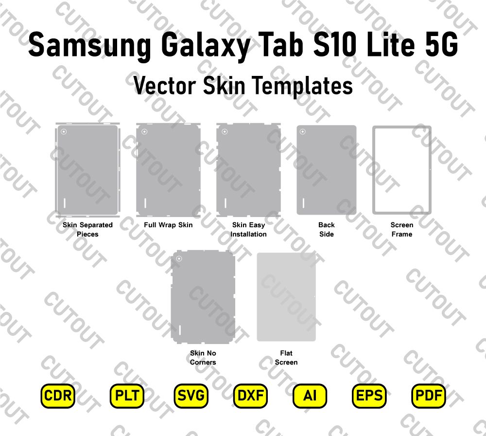 Samsung Galaxy Tab S10 Lite 5G Vector Skin Cut Files