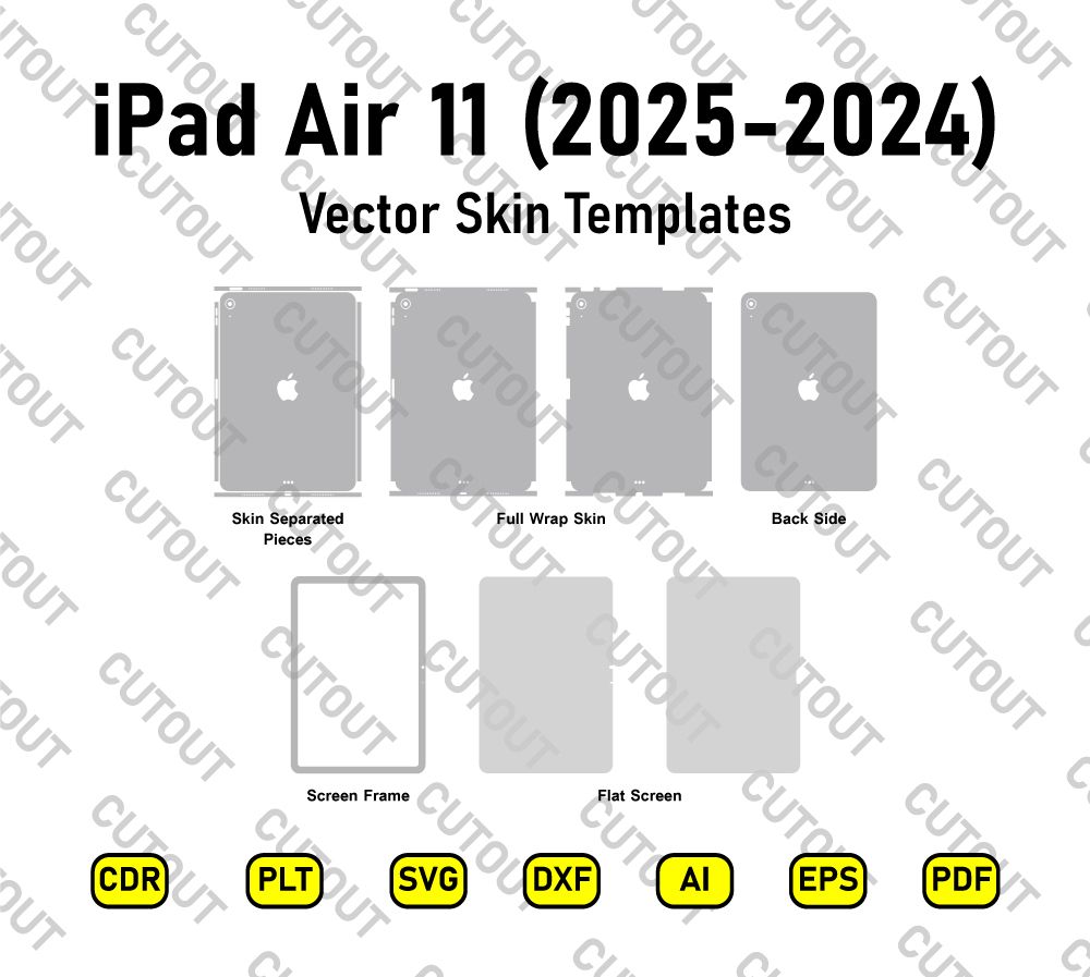 iPad Air 11 M2 (2024-2025) Vector Skin Cut Files