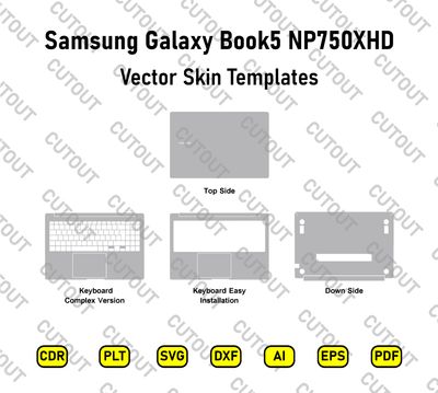 Samsung Galaxy Book 5 NP750XHD Vector Skin Cut Files
