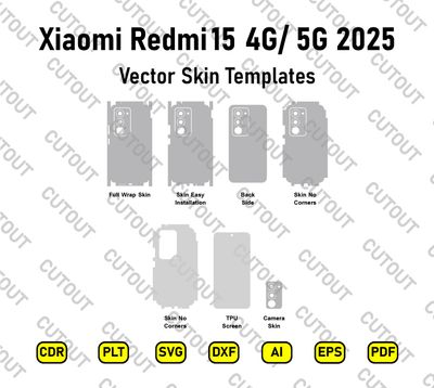 Xiaomi Redmi 15 4G/5G  (2025) Vector Skin Cut Files