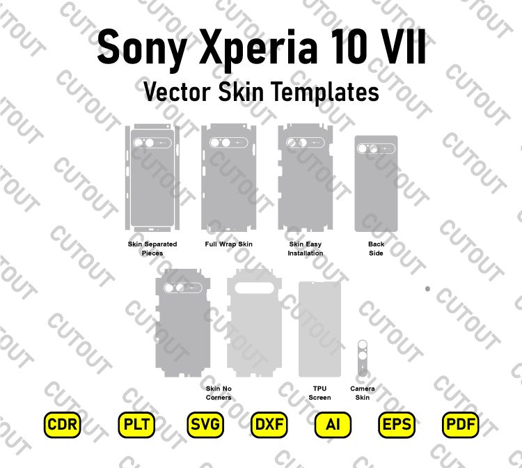 Sony Xperia 10 VII 2025 Vector Skin Cut Files