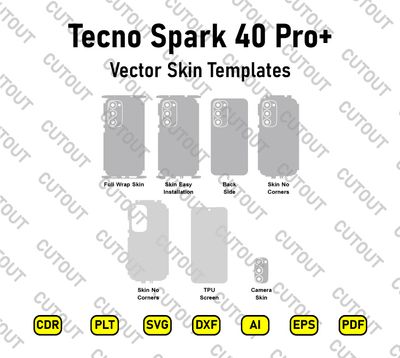 Tecno Spark 40 Pro+ Vector Skin Cut Files