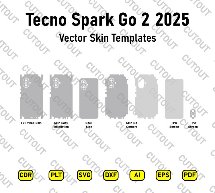 Tecno Spark Go (2) 2025 Vector Skin Cut Files