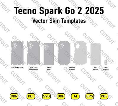 Tecno Spark Go (2) 2025 Vector Skin Cut Files