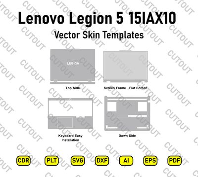 ​Archivos de corte vectorial para Lenovo Legion 5 15IAX10