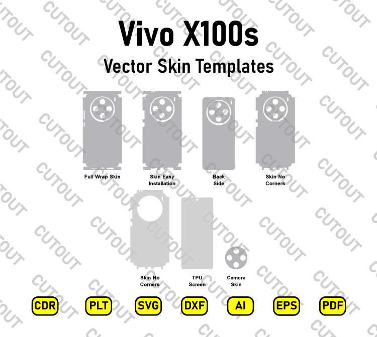 Vivo X100s Vector Skin Cut Files