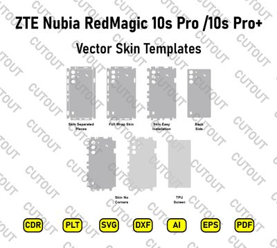 ZTE Nubia RedMagic 10s Pro-RedMagic 10s Pro+ Vector Skin Cut Files