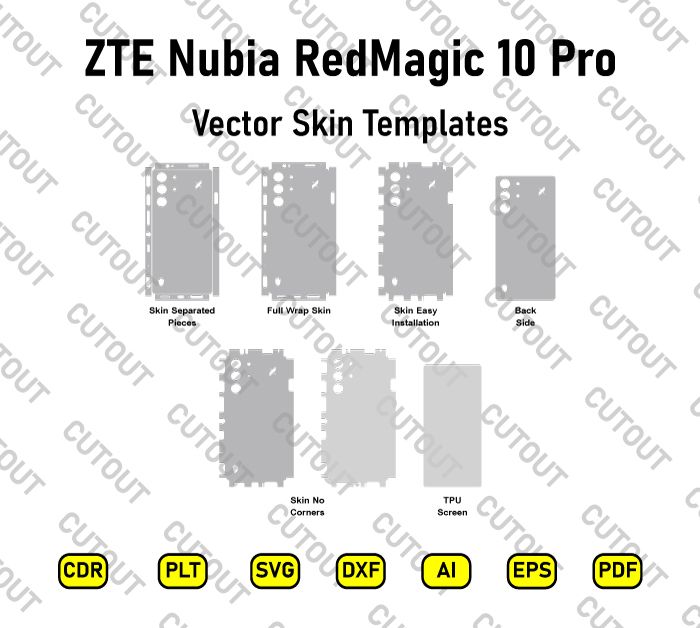 ZTE Nubia RedMagic 10 Pro Vector Skin Cut Files