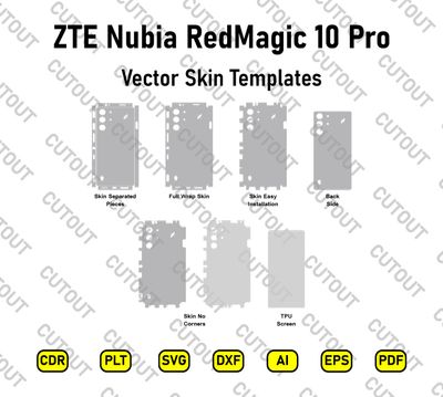 ZTE Nubia RedMagic 10 Pro Vector Skin Cut Files