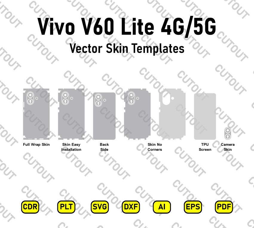 Vivo V60 Lite 5G-4G Vector Skin Cut Files