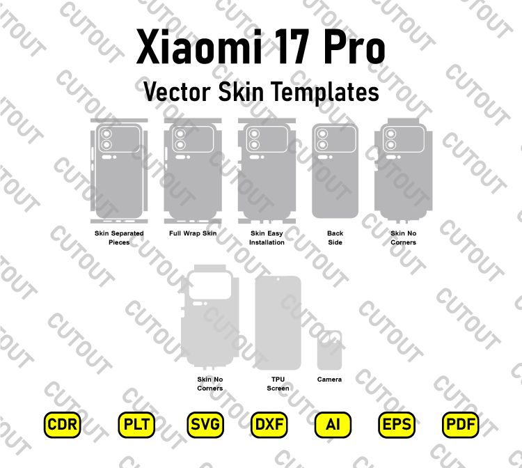 Xiaomi 17 Pro Vector Skin Cut Files