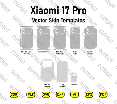 Xiaomi 17 Pro Vector Skin Cut Files