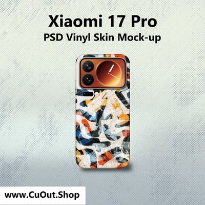 ​Descarga la maqueta de vinilo PSD para el smartphone Xiaomi 17 Pro