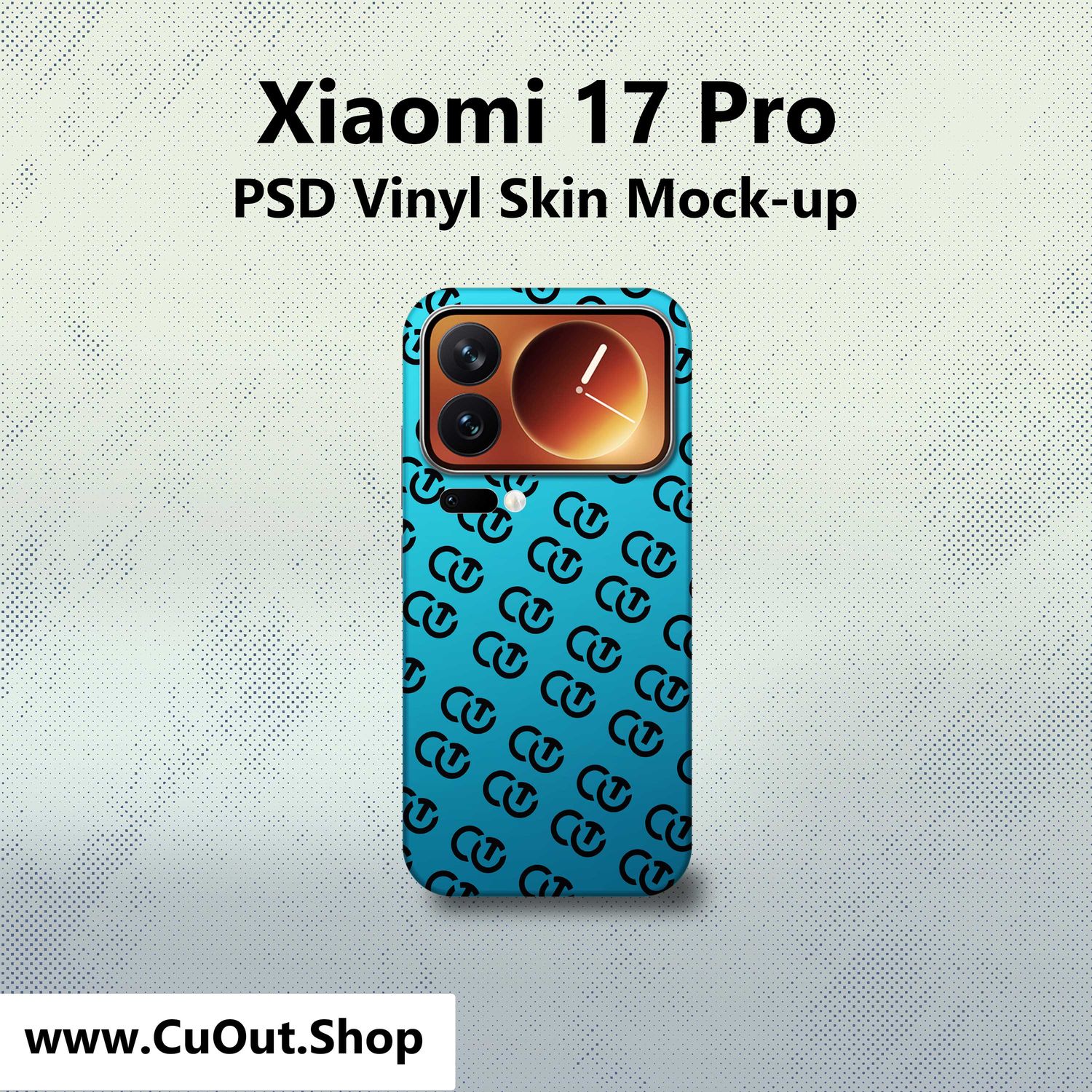 Xiaomi 17 Pro PSD Vinyl Skin Mock-up