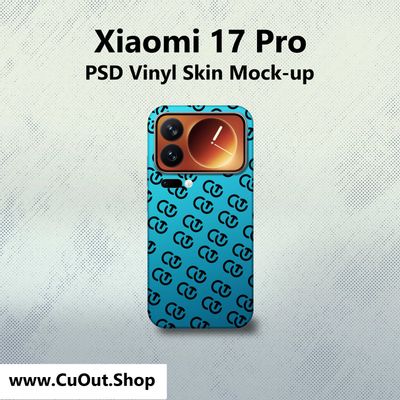 Xiaomi 17 Pro PSD Vinyl Skin Mock-up