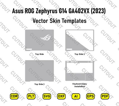 ​Asus ROG Zephyrus G14 (2023) GA402VX 14 Zoll Vektor-Skin-Schnittdateien