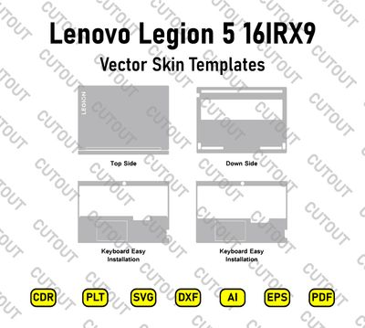​Archivos de corte vectorial para Lenovo Legion 5 16IRX9