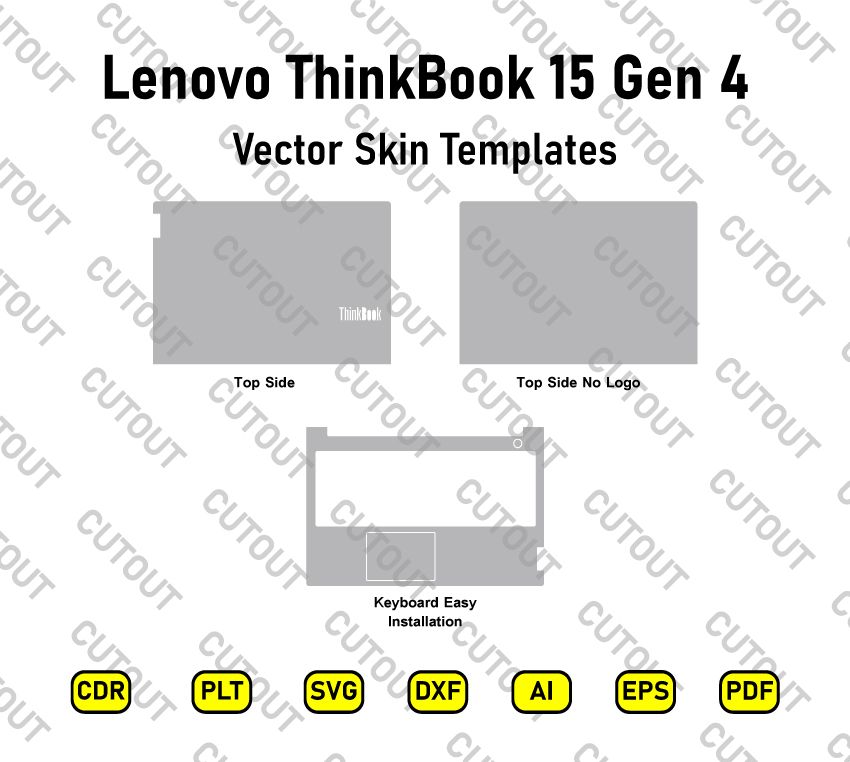 Lenovo ThinkBook  15 Gen 4 Vector Skin Cut Files