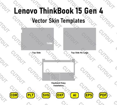 Lenovo ThinkBook  15 Gen 4 Vector Skin Cut Files