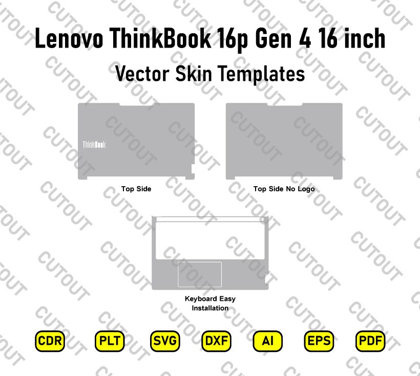 Lenovo ThinkBook 16p Gen 4 16 inch Vector Skin Cut Files