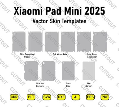 ​Xiaomi Pad Mini 2025 Vektor-Skin-Schnittdateien