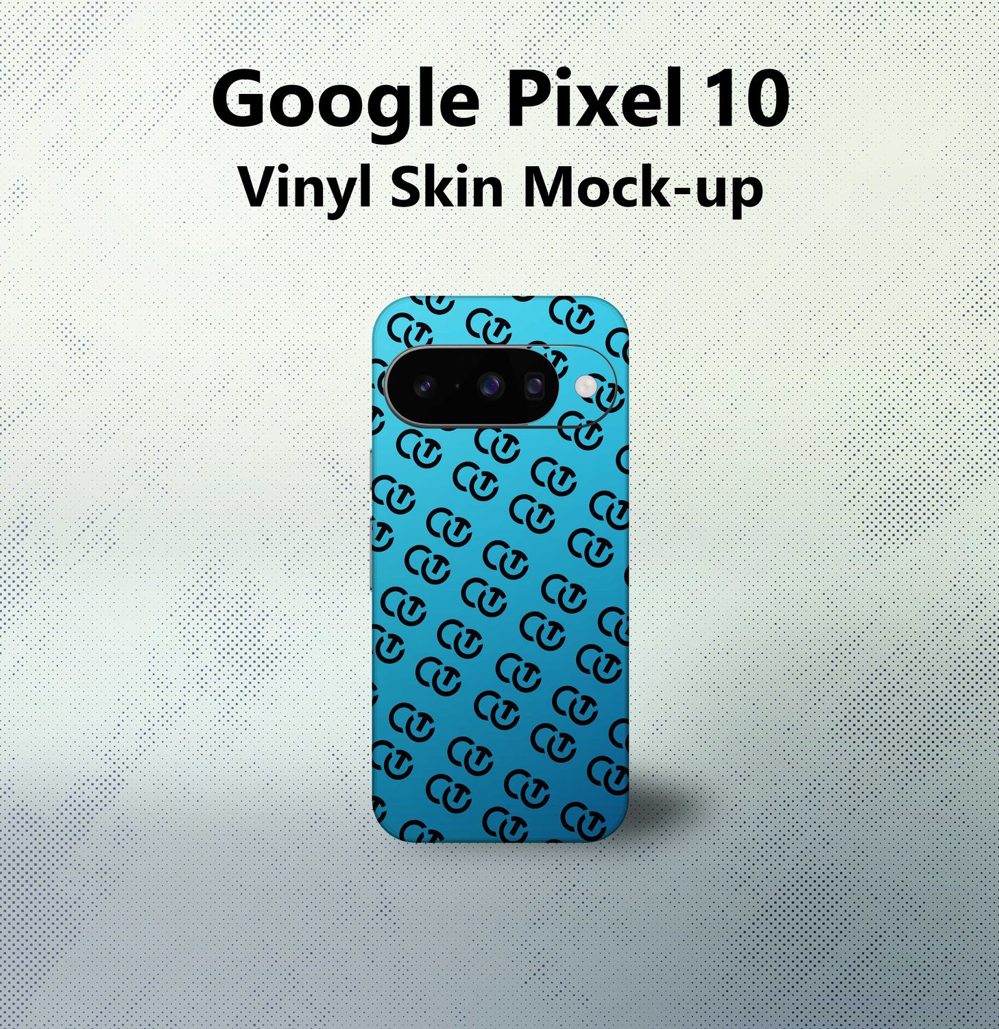 Google Pixel 10 PSD Vinyl Skin Mock-up