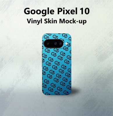 Google Pixel 10 PSD Vinyl Skin Mock-up