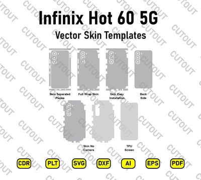​Archivos de corte vectorial para Infinix Hot 60 5G