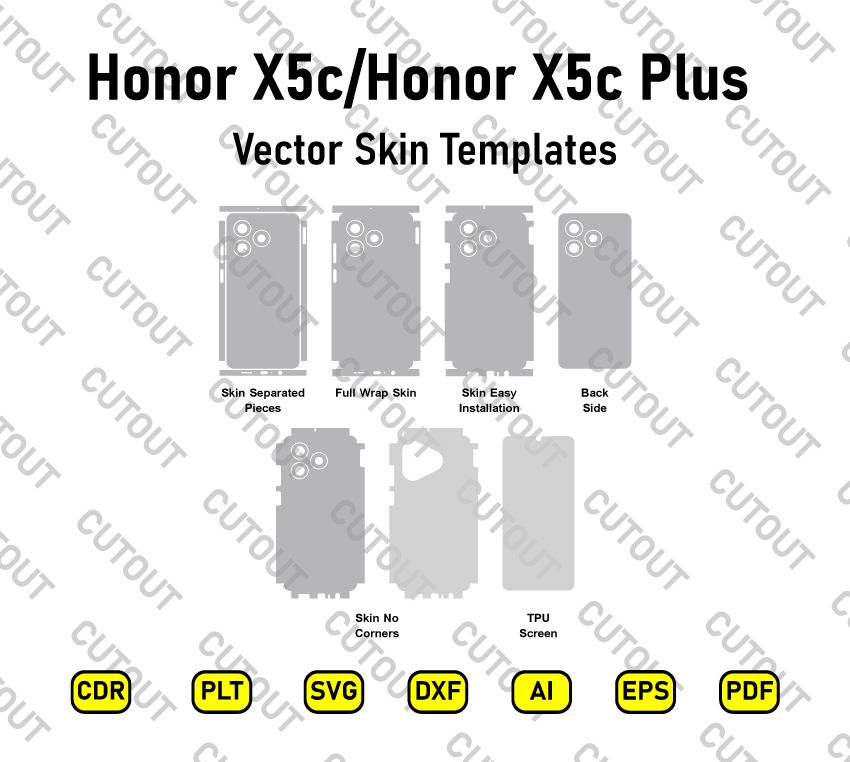 Honor X5c-Honor X5c Plus Vector Skin Cut Files