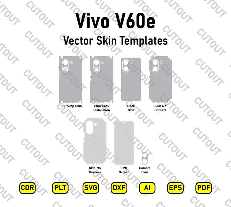 Vivo V60e Vector Skin Cut Files
