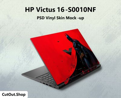 HP Victus 16-s0010nf Vinyl Skin Mock-up By CutOut.Shop
