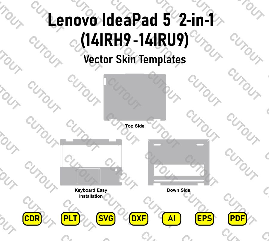 Lenovo IdeaPad 5 2-in-1 14IRH9-14IRU9 Vector Skin Cut Files