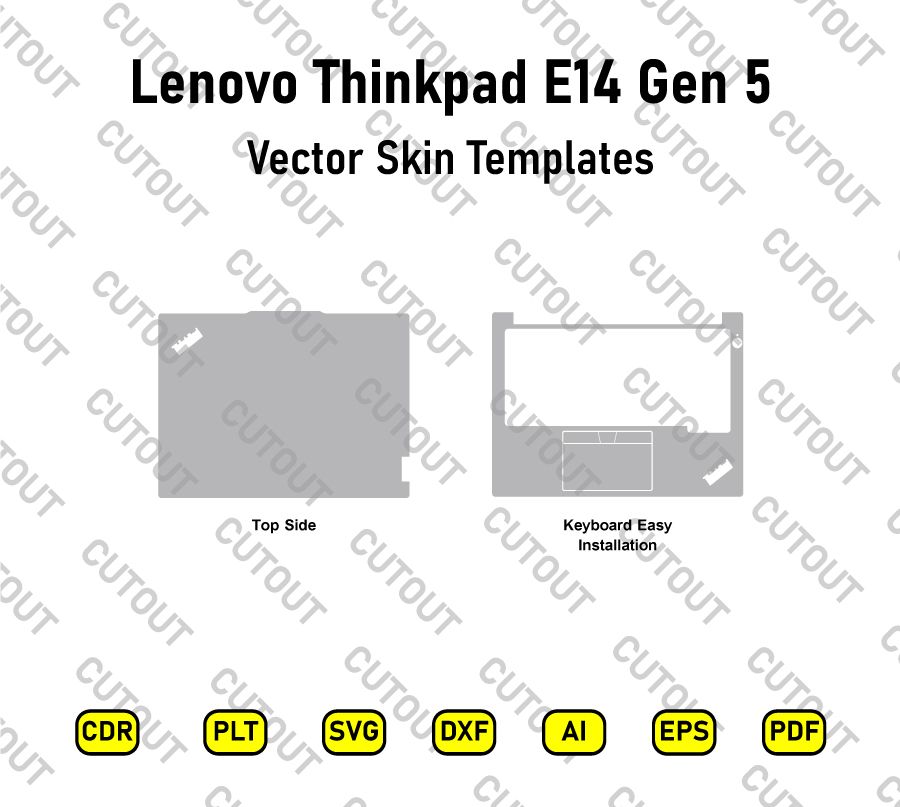 Lenovo Thinkpad E14 Gen 5 Vector Skin Cut Files