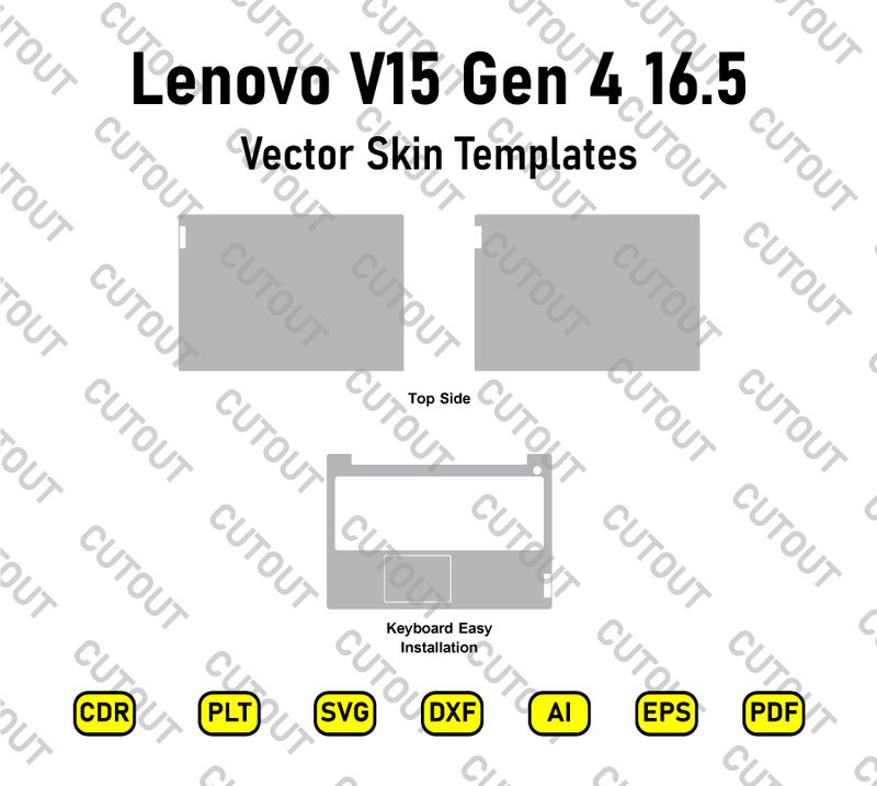 Lenovo V15 Gen 4 16.5 Vector Skin Cut Files