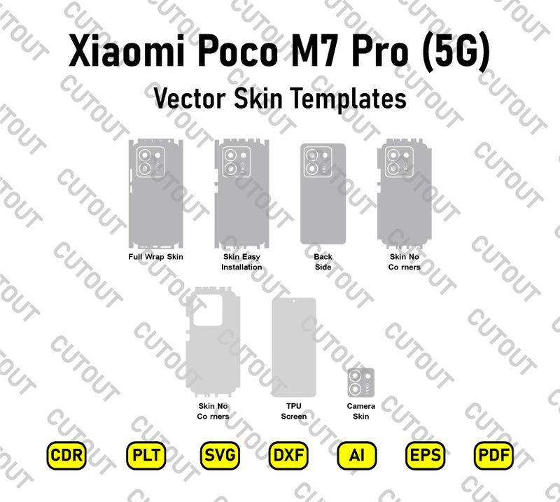 Xiaomi Poco M7 Pro 5G Vector Skin Cut Files