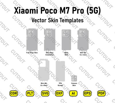 Xiaomi Poco M7 Pro 5G Vector Skin Cut Files